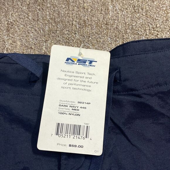 NWT Vintage Nautica Sport Tech lined nylon zip-off wind pants Medium Brand New - Picture 8 of 11